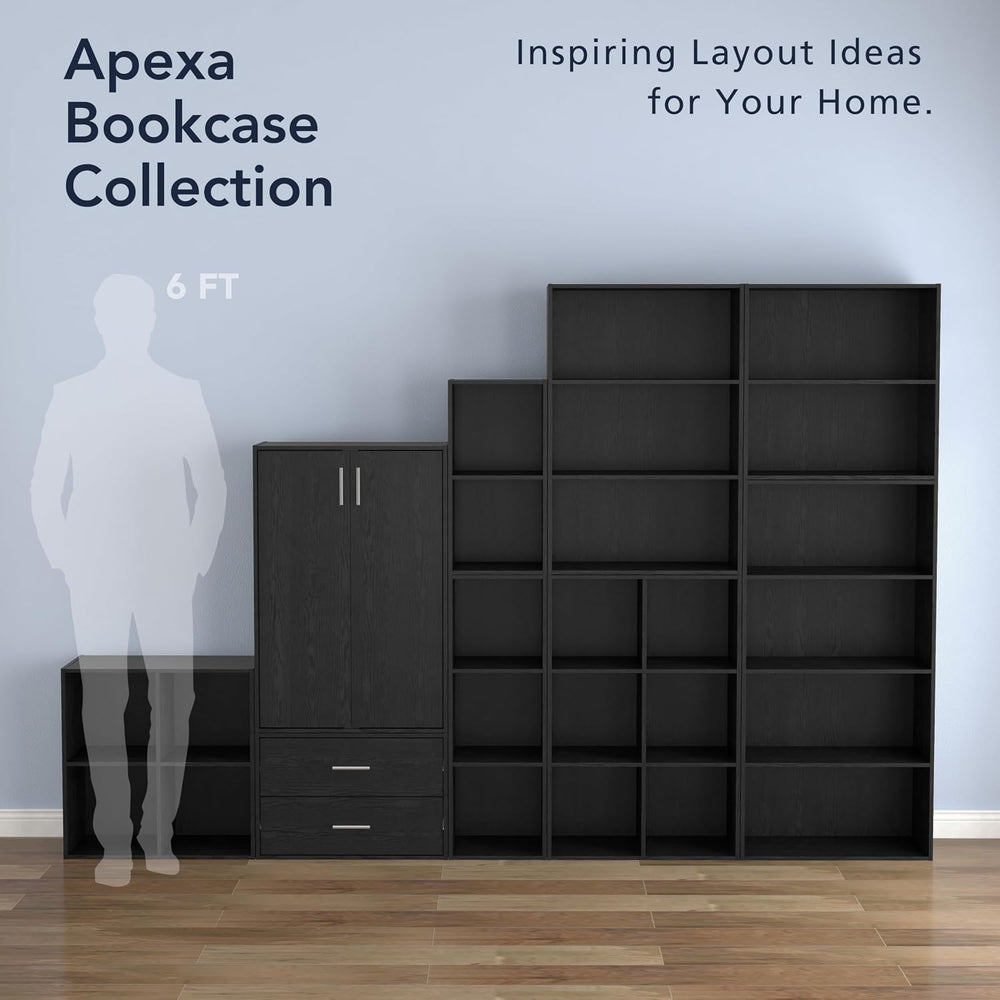 Homes: Inside + Out Apexa 2-Drawer Wooden Stackable Storage Drawers, Small Fo...