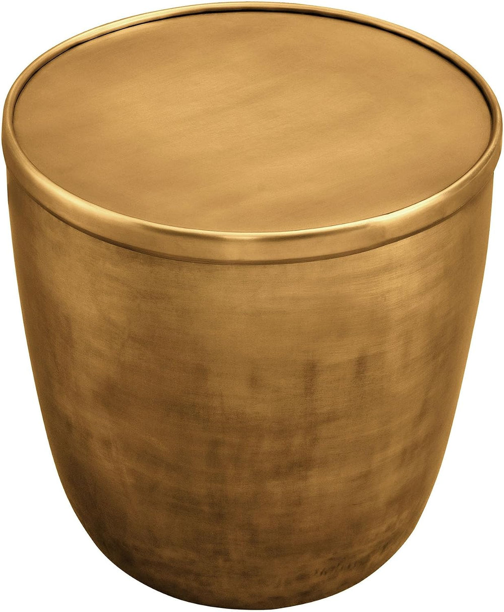 Modway Viora Metal Storage Side End Table in Burnished Brass - Modern Small A...