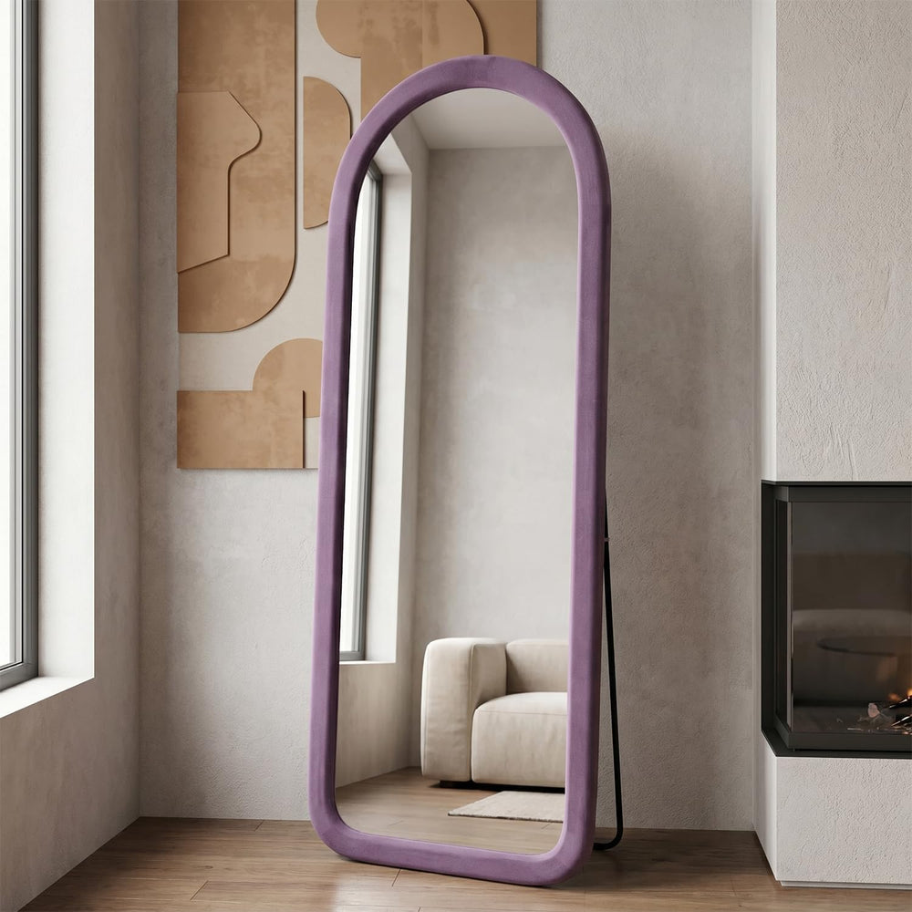 Full Length Mirror 56"x20" Arch Floor Mirror with Stand Arched Full...