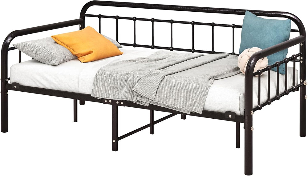 HOMERECOMMEND Metal Twin Daybed Frame for Living Room,Dark Copper