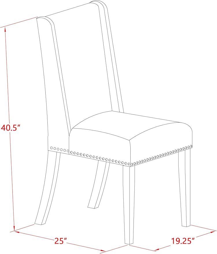 East West Furniture NOFL3-BLK-21 3 Piece Modern Dining Table Set Contains a R...