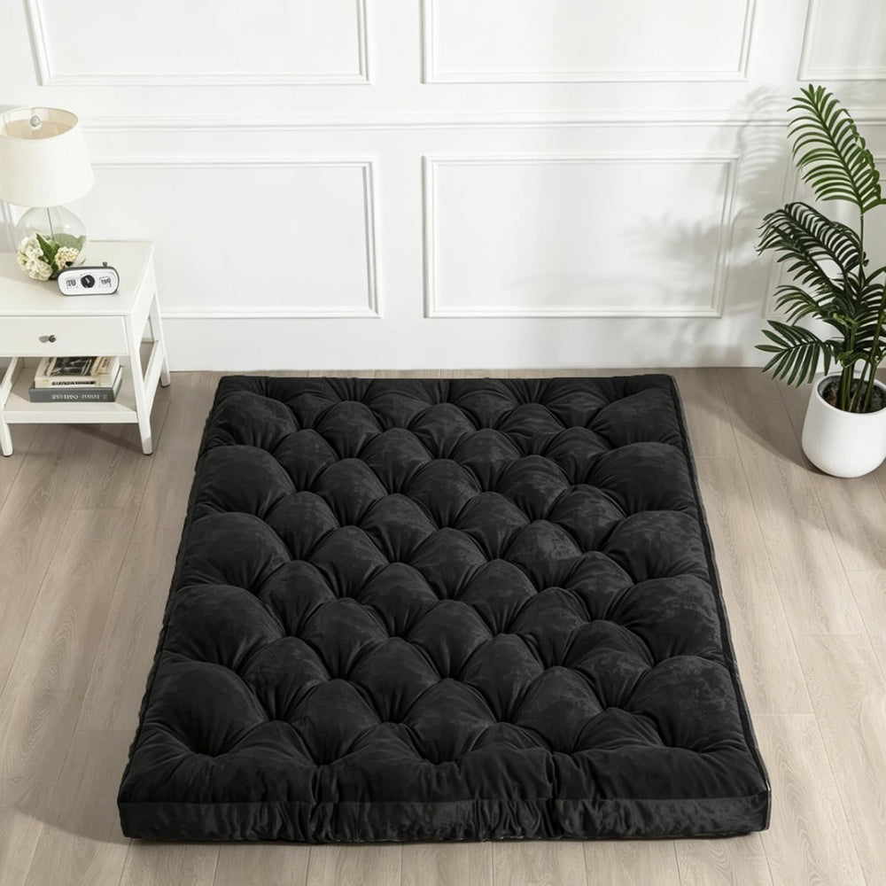 SHOUREN Japanese Floor Mattress 5" Futon Mattress Black Full Size Tatami...