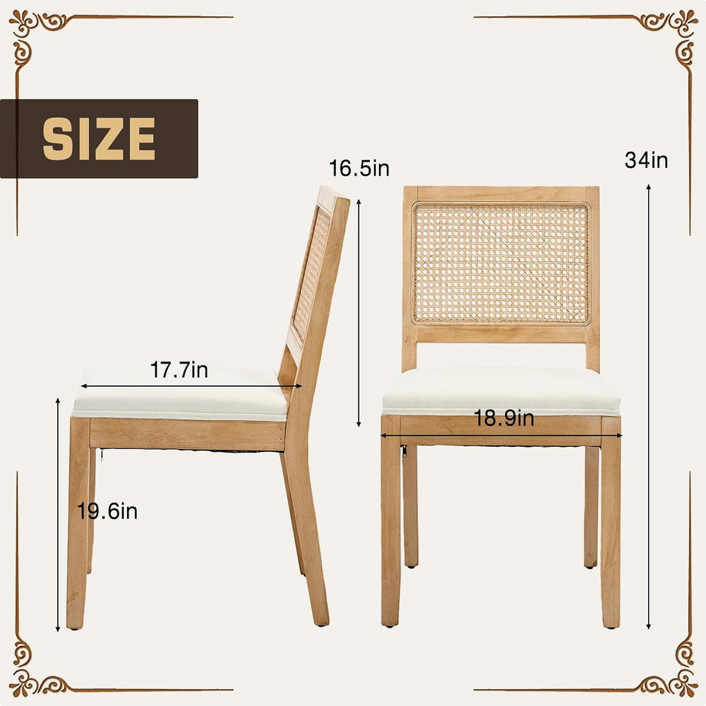 SoarFlash Kitchen French Dining Chairs Set of 2, Vintage Dining Chairs with R...