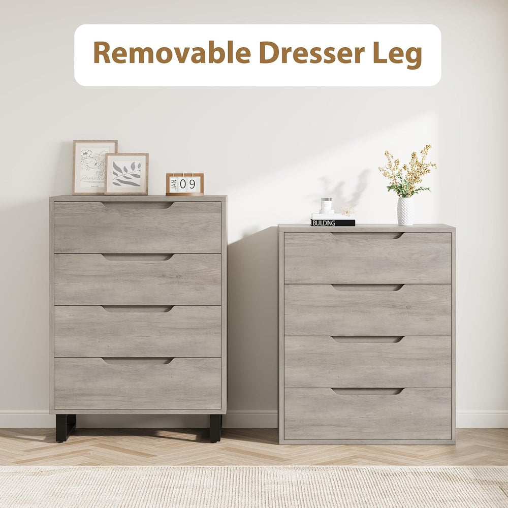 Garvee 4 Dresser for Bedroom, 41.7" Vertical Dresser Drawer with Storage