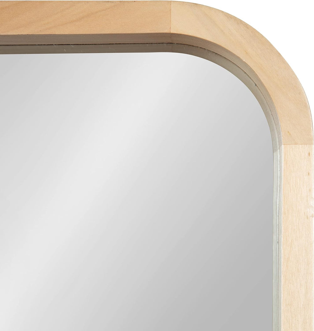 Kate and Laurel Hutton Modern Rounded Rectangle Wall Mirror; 20 x 30; Natural...