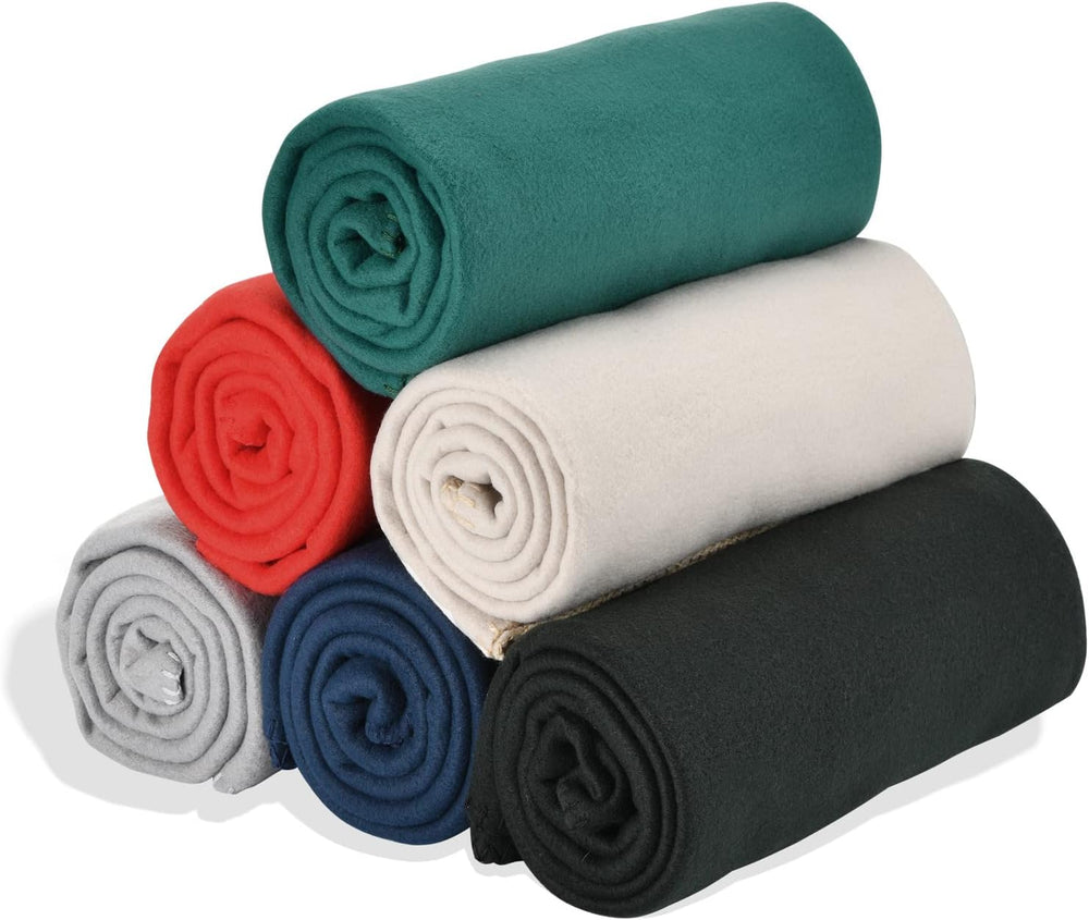 Fleece Throw Blankets Solid Lightweight Warm Soft Cozy Pet-Friendly for Home ...