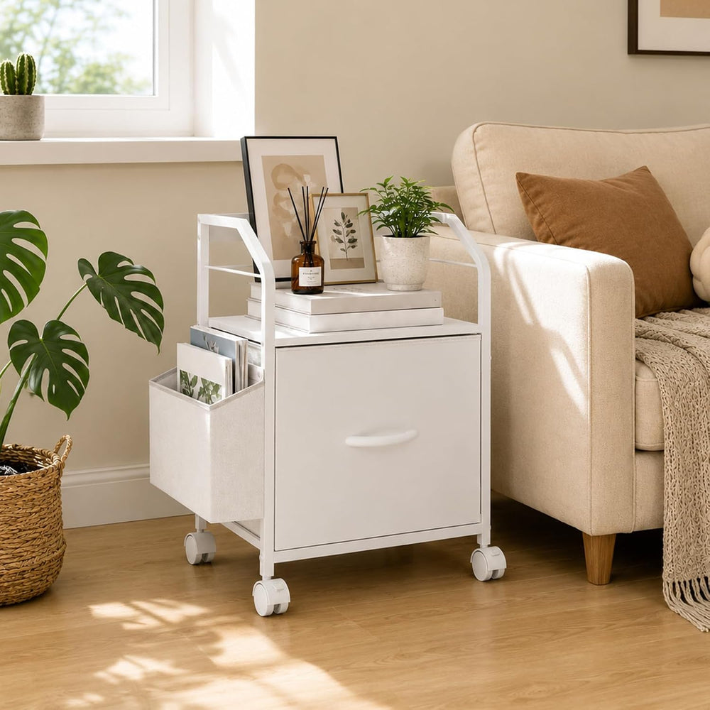 MAHANCRIS Small File Cabinet, Rolling Filing Cabinet for Under Desk | Single ...