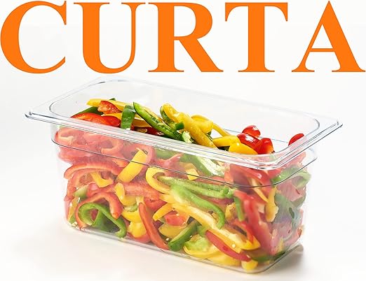CURTA 6-Pack 1/3 Size 6" Deep NSF Polycarbonate Food Pans | Dishwasher &...