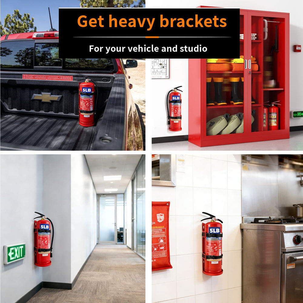 Fire Extinguisher Wall Mount Bracket, Heavy Duty Quick Release Metal Holder f...