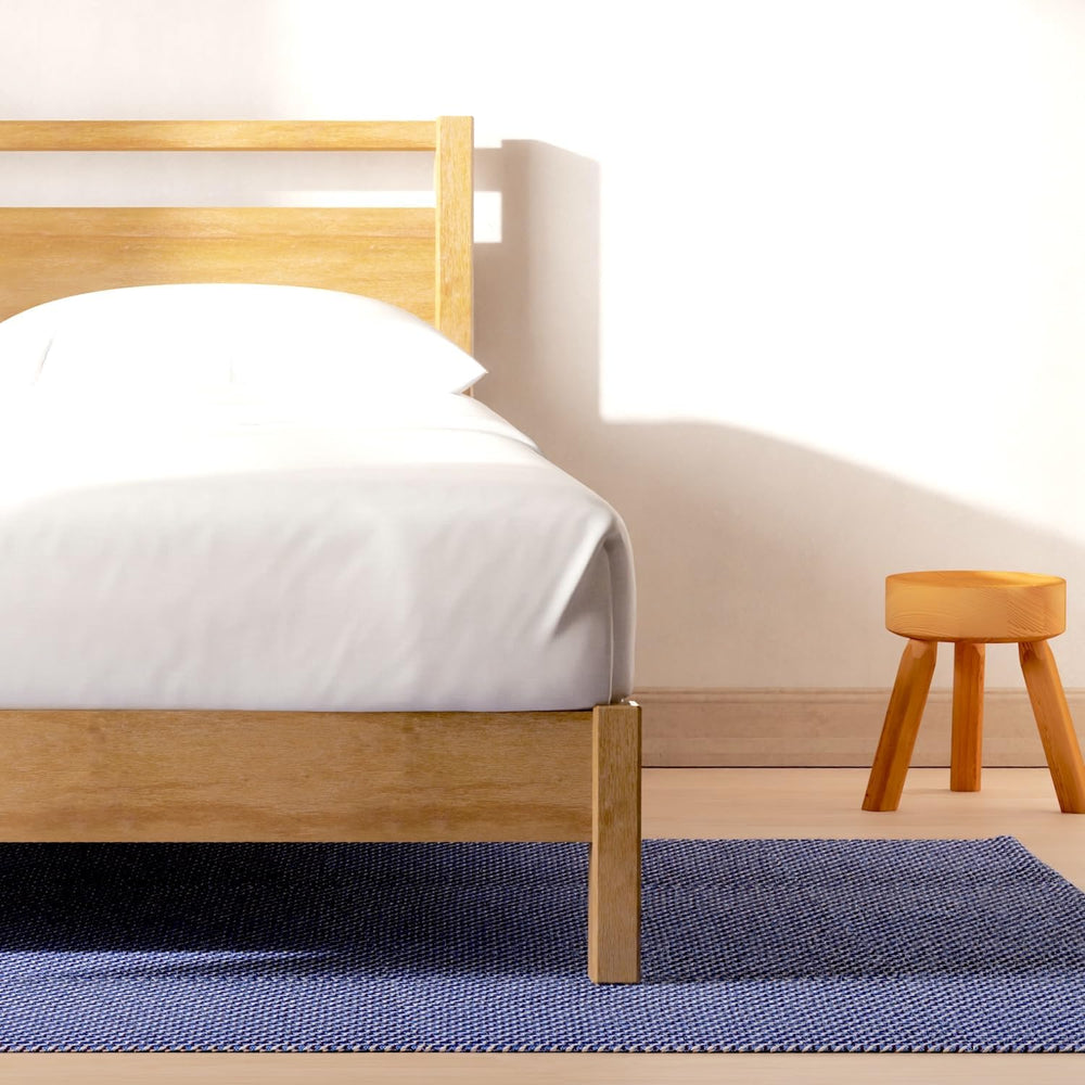 LIFEMENT Signature Wood Platform Bed Frame with Headboard, Essential, Noise F...