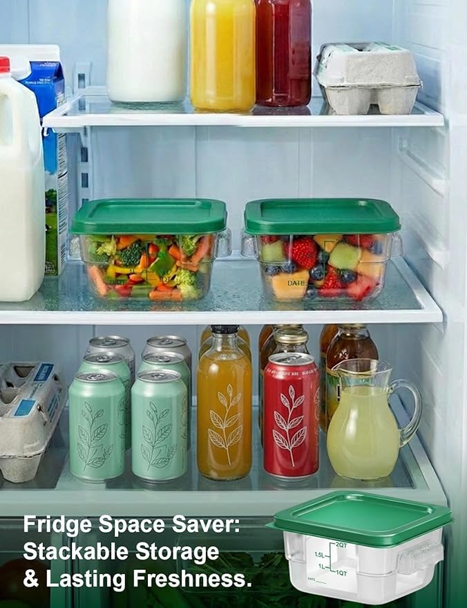 4 Pack 2QT Food Storage Containers