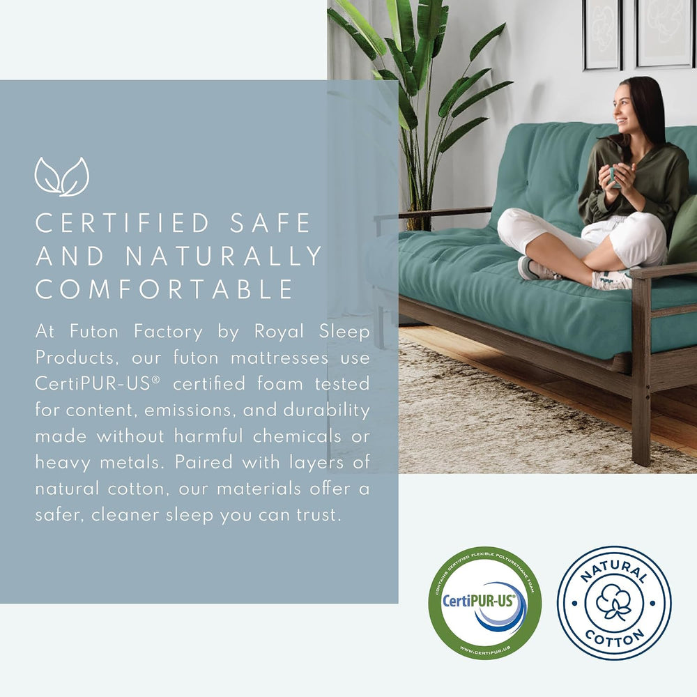 Royal Sleep Products by The Futon Factory 6 inch Foam Futon Mattress - Solid ...
