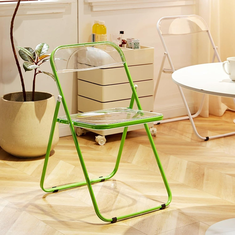 Acrylic Folding Chairs, Clear Foldable and Stackable, PVC Plastic Panel &...
