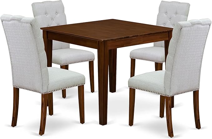 East West Furniture OXEL5-AWA-05 5 Piece Dining Room Furniture Set Consist of...