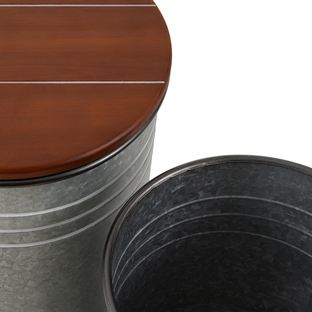 Glitzhome Nesting Tables for Living Room, Round Coffee Tables Set of 2, Metal...