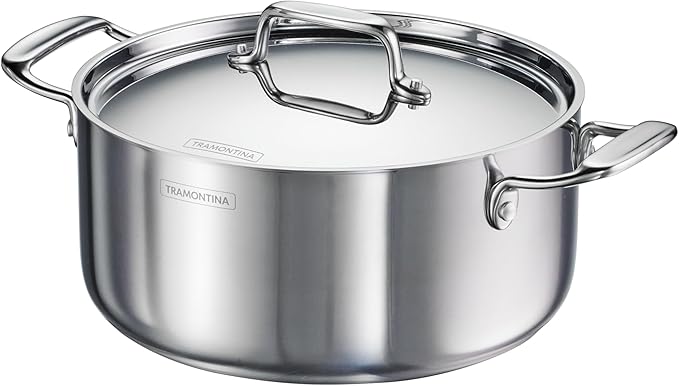 Tramontina Utsava Tri-Ply Clad Stainless Steel 5-Quart Casserole