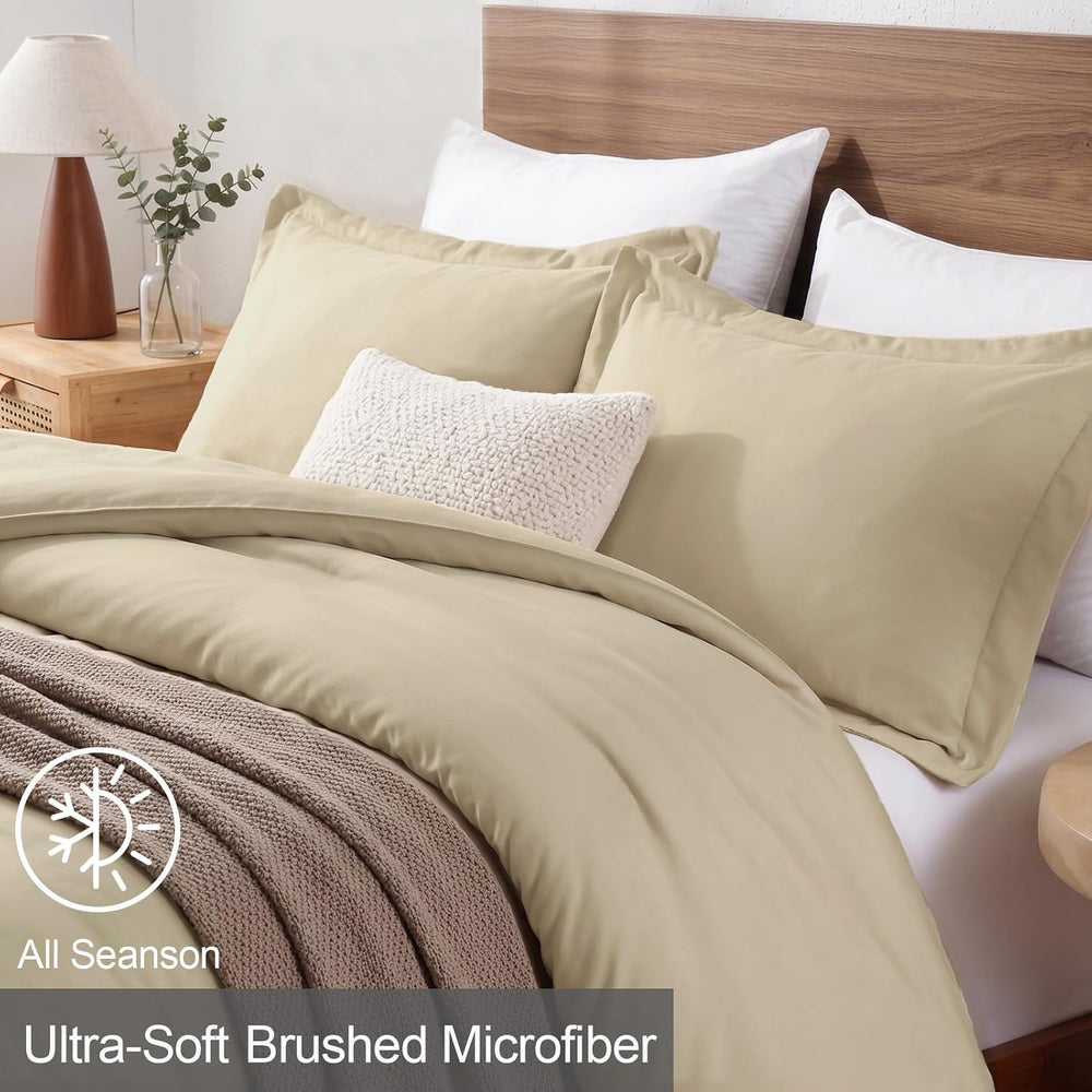 Homelike Moment Queen Comforter Set 3 Piece, Lightweight Soft Bed Sets