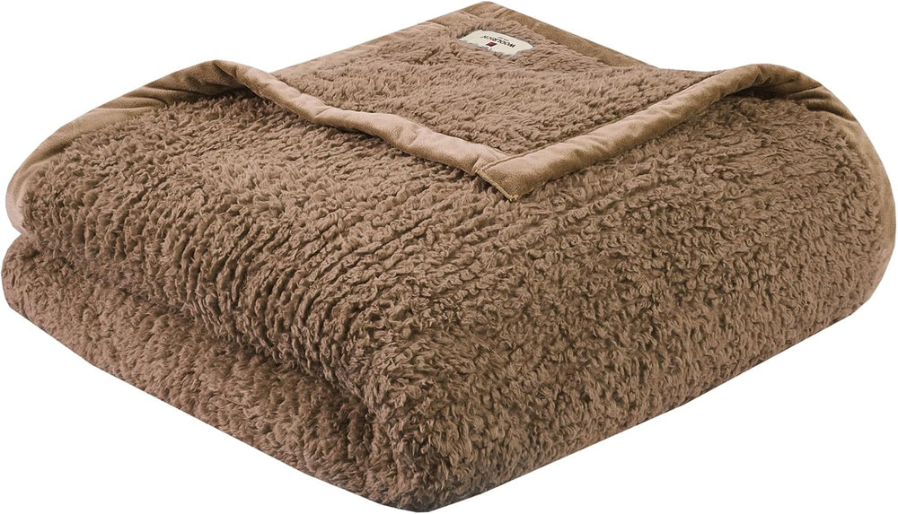 Woolrich Burlington Berber Blanket Super Soft, Cozy Lightweight Cover with Lu...