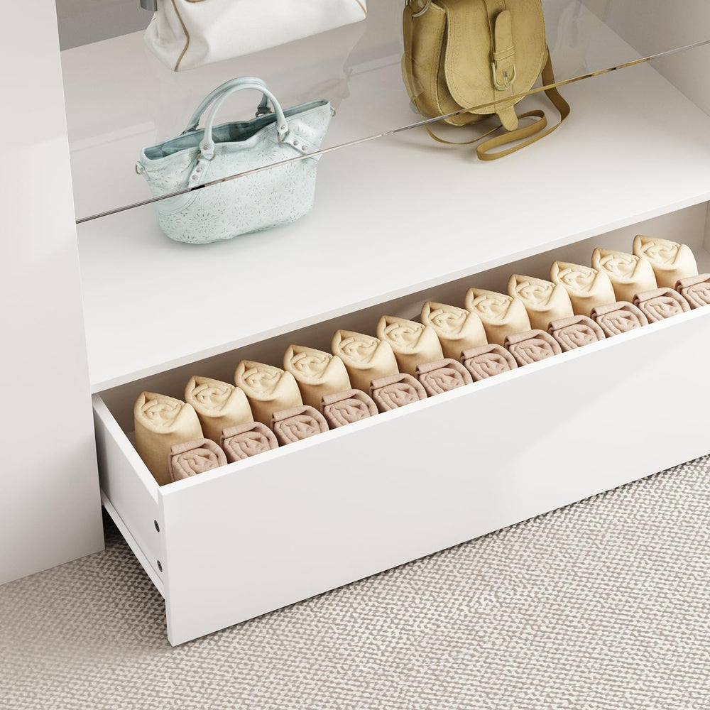 Glass Display Cabinet Closet Island, Glass Top Storage Cabinet for Retail, Co...