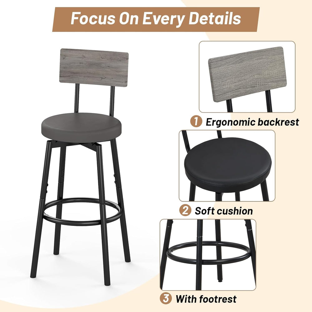 Zevemomo Dining Table Set for 4, 5-Piece Bar Table Set, Kitchen Table and Cha...