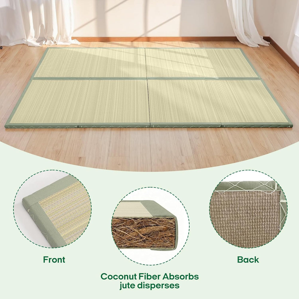 ZonLi Japanese Tatami Mat, Foldable Floor Sleeping Pad Futon Mattress