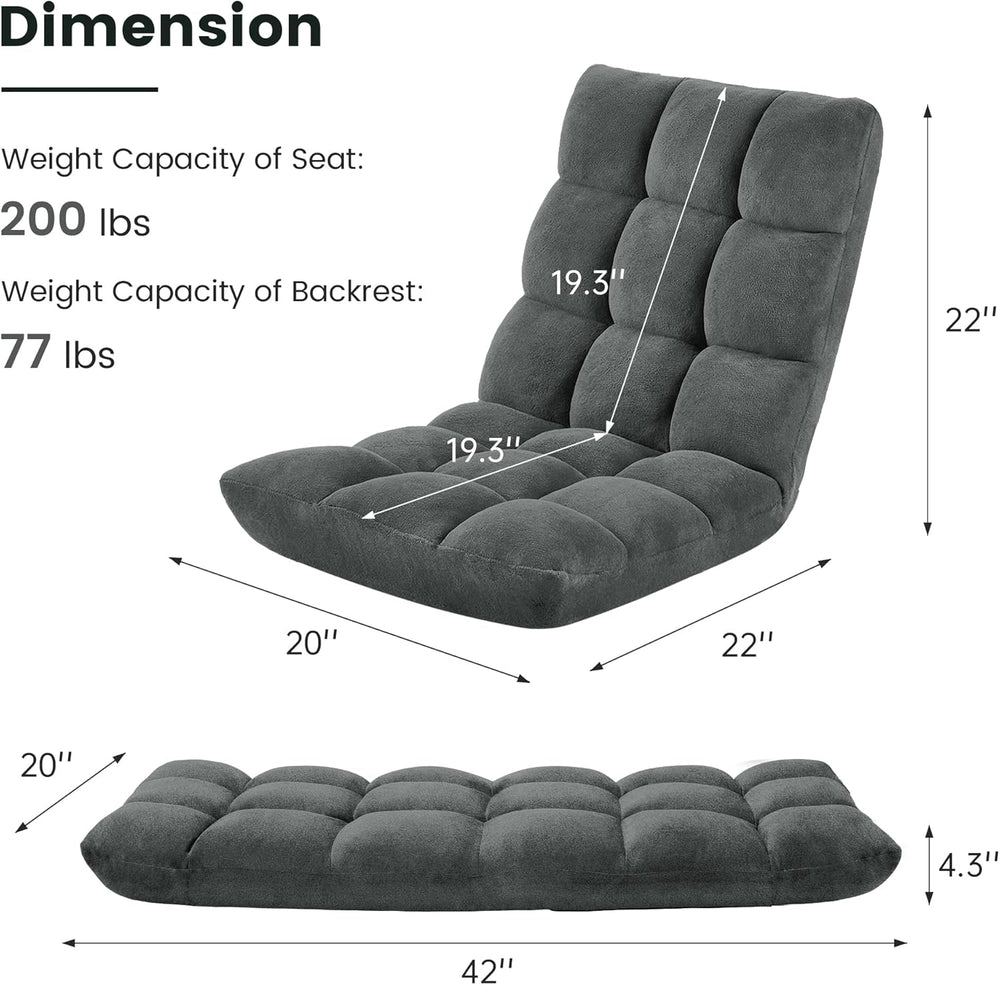 Murago Folding Floor Chair with Back Support for Adults, Adjustable Japanese ...