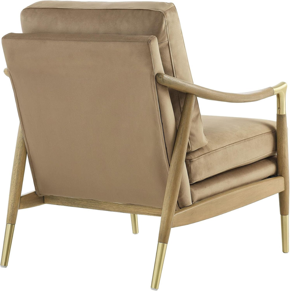 Modway Langford Stain-Resistant Performance Velvet Armchair – Mid Century Mod...