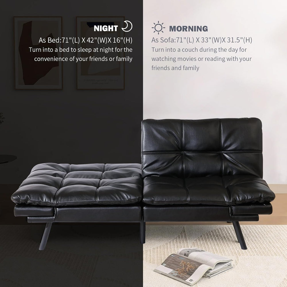 Hcore Multifunctional Futon Sofa Bed,Convertible Sleeper Futon Couch,Memory F...