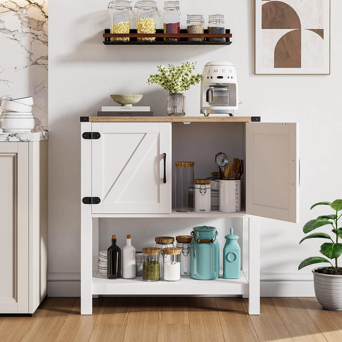 Mufico Console Table Coffee Bar Sofa Cabinet, 31.5Lx13.8Dx34.65H(White)