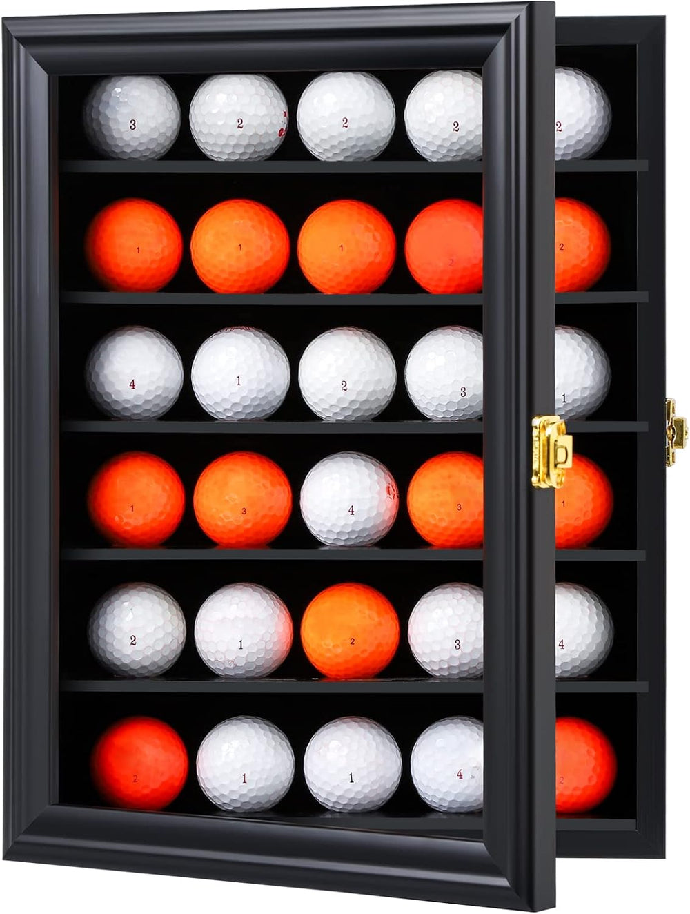 KCRasan 30 Golf Ball Display Case Lockable - Golf Ball Holder Gift for Golf E...