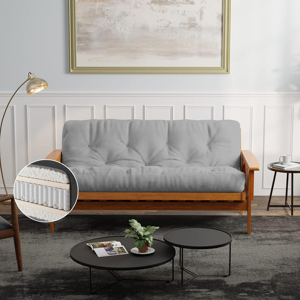 Loosh Home | 10" Full Size Futon Sofa Bed Pocket Coil Foam Mattress - US...