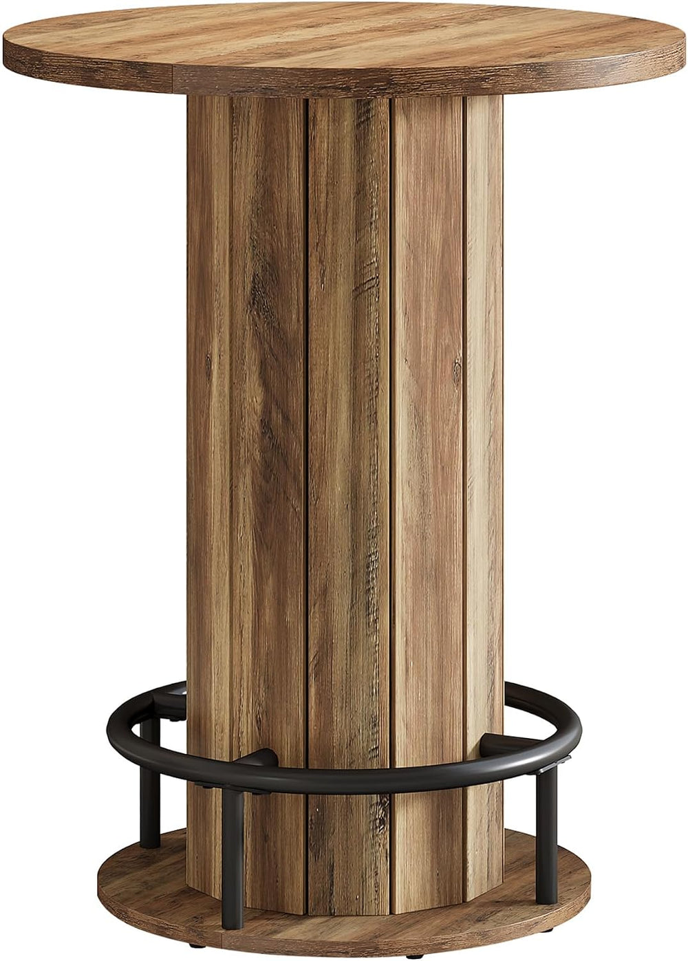 Tribesigns Round Dining Table Set of 4, Bar Height Commercial Kitchen Table w...