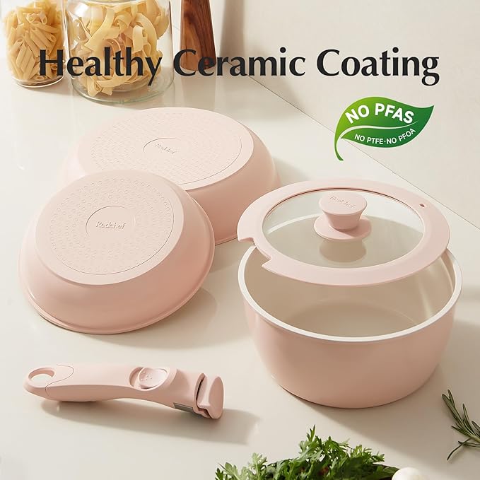 Redchef Pans and Pots Set Nonstick, Ceramic Cookware Set