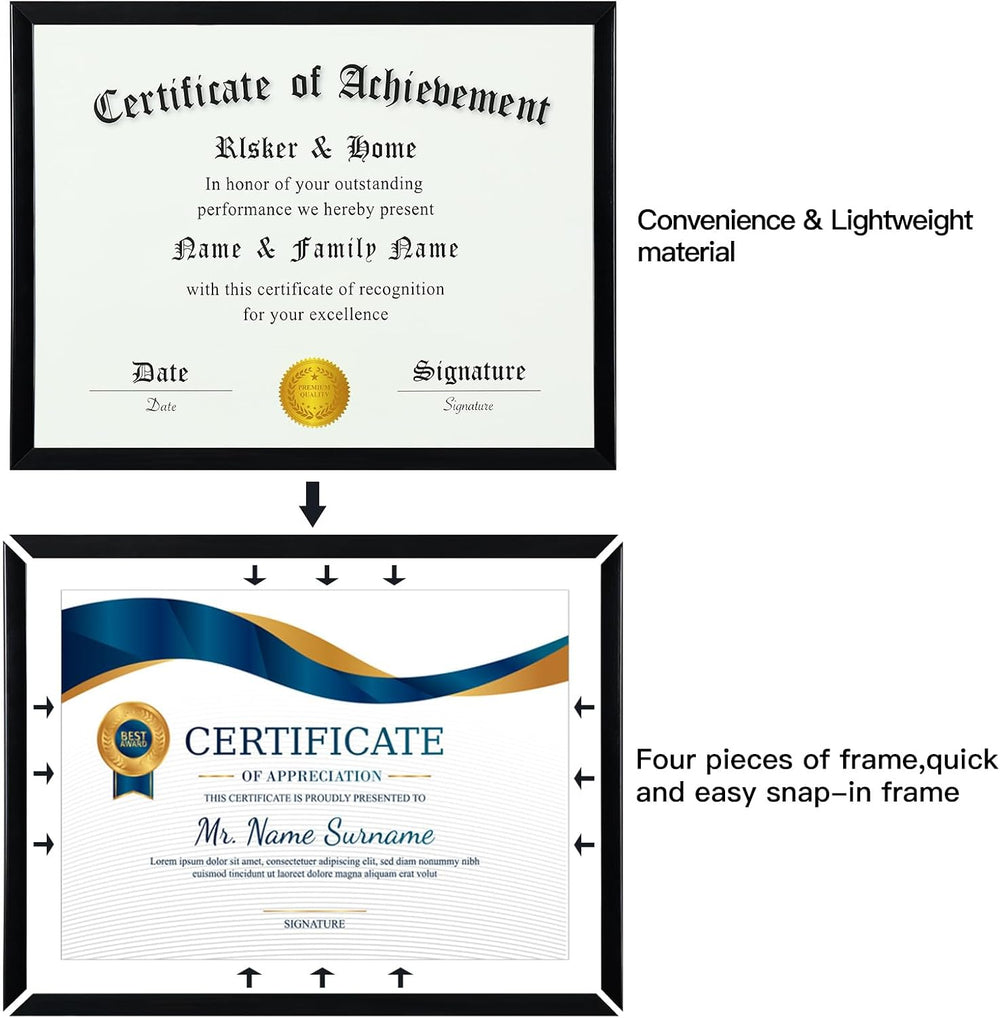 ELSKER&HOME 8.5x11 Certificate Frame Black 12 Pack Diploma Frame