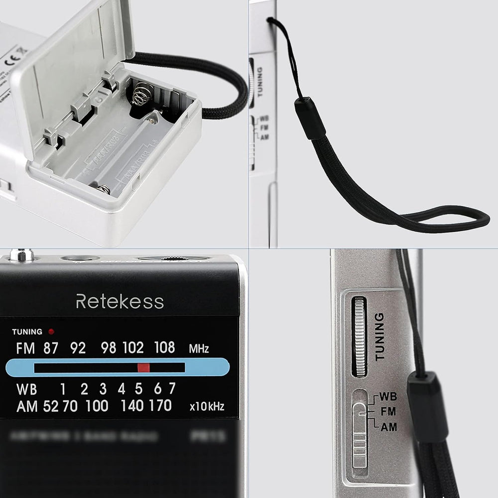 Retekess PR15 Pocket NOAA Weather Radio, AM FM Emergency Radio