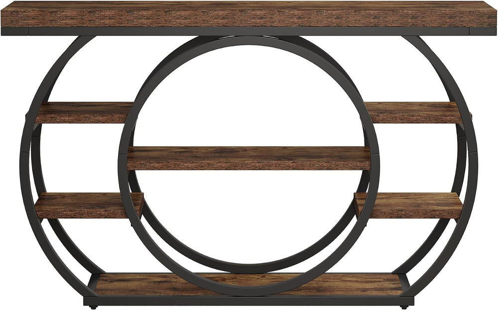 Tribesigns 47" Console Table for Living Room, 5-Tier Industrial Entryway...