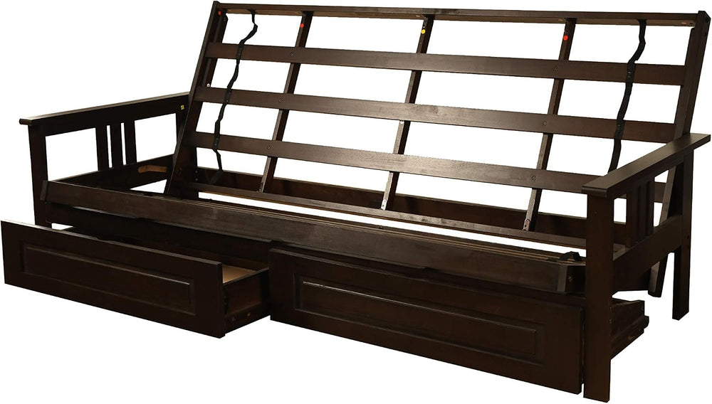 Kodiak Furniture Monterey Queen-size Futon Frame, Storage Drawers, Espresso F...