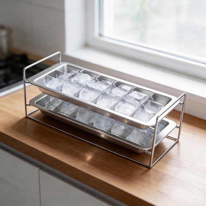 Stainless Steel Ice Cube Tray