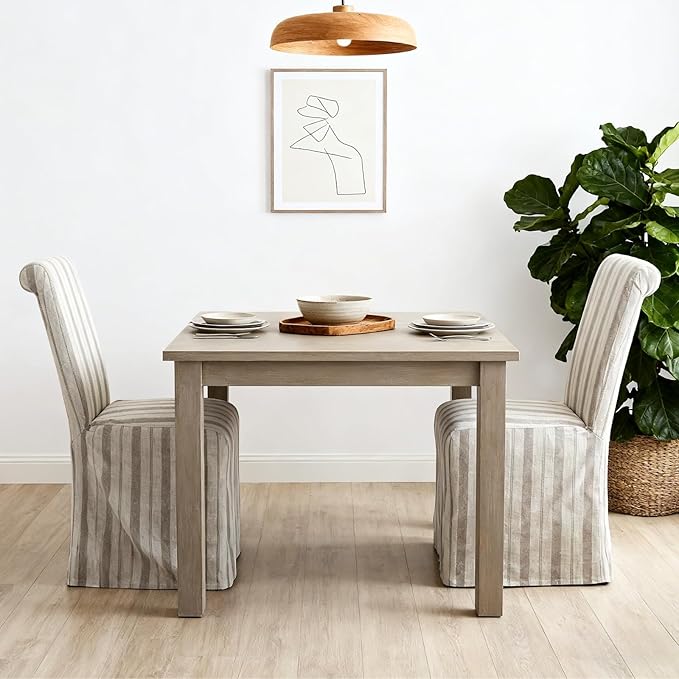 chairus Slipcovered Parsons Dining Chairs Set of 2, Upholstered Dining Room C...