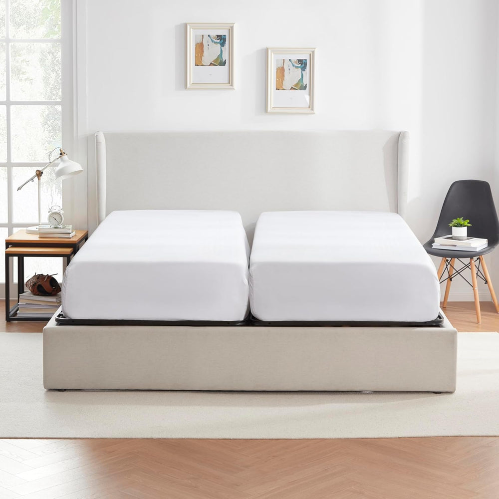 Nestl Foldable Full Size Platform Bed Frame, Metal Foundation with 13 Inch Un...