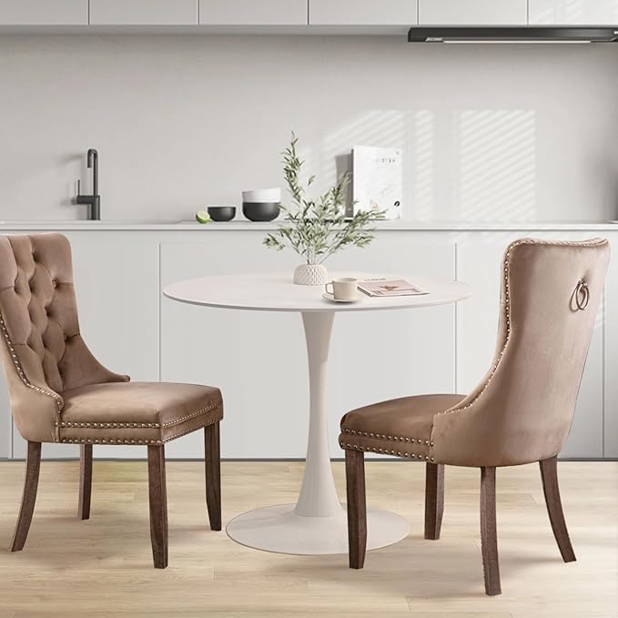 SoarFlash Kitchen Table and Chairs for 2, 31.5" Dining Table Set for 2 w...