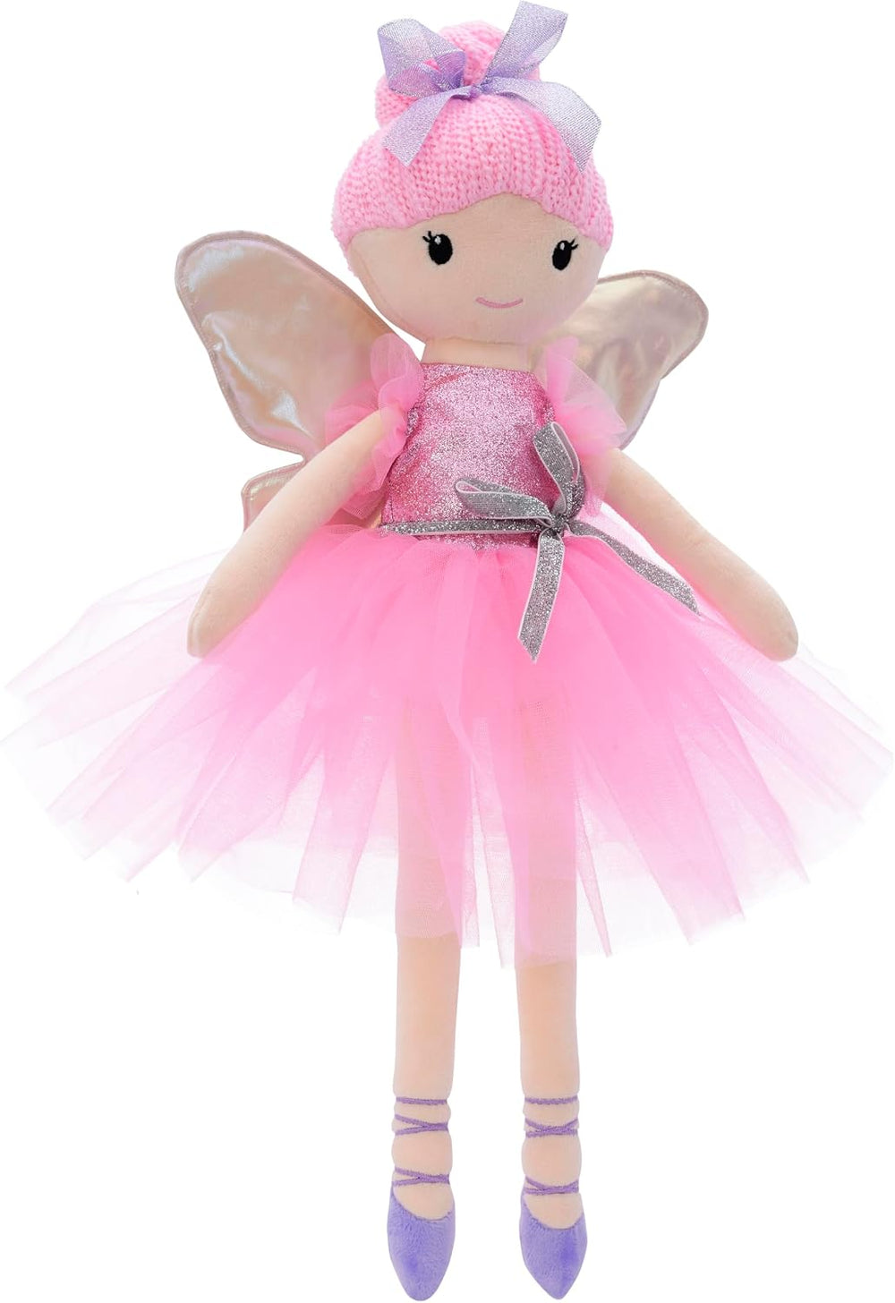 iscream Furry Plush 18.5" Nutcracker Sugar Plum Fairy Embroidered Accent...
