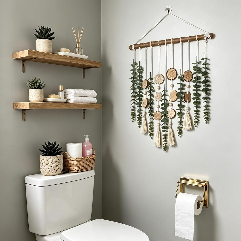 Artificial Eucalyptus Wall Decor Fake Greenery Leaves Stems Wall Hanging Plan...