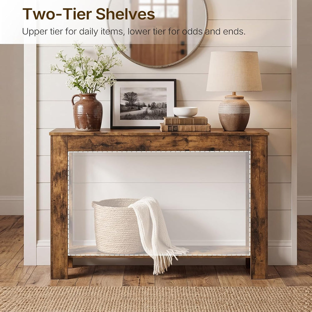 YATINEY Farmhouse Console Table, 39.4'' Small Narrow Entryway Table, ...