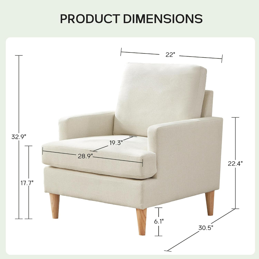 VKNOW Mid-Century Accent Chairs Set of 2, No Tools Assembly Required, Modern ...