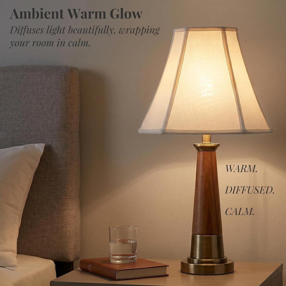 Lamp Shades Set of 2, White Medium Lampshades (6.5"x13"x10.8")...