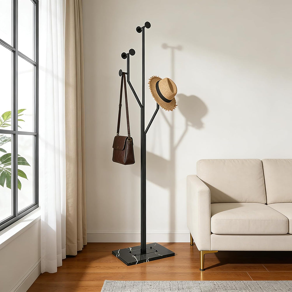 JIAYUEJU Freestanding Coat Rack Tree-shaped Metal Coat Tree with Heavy Duty M...