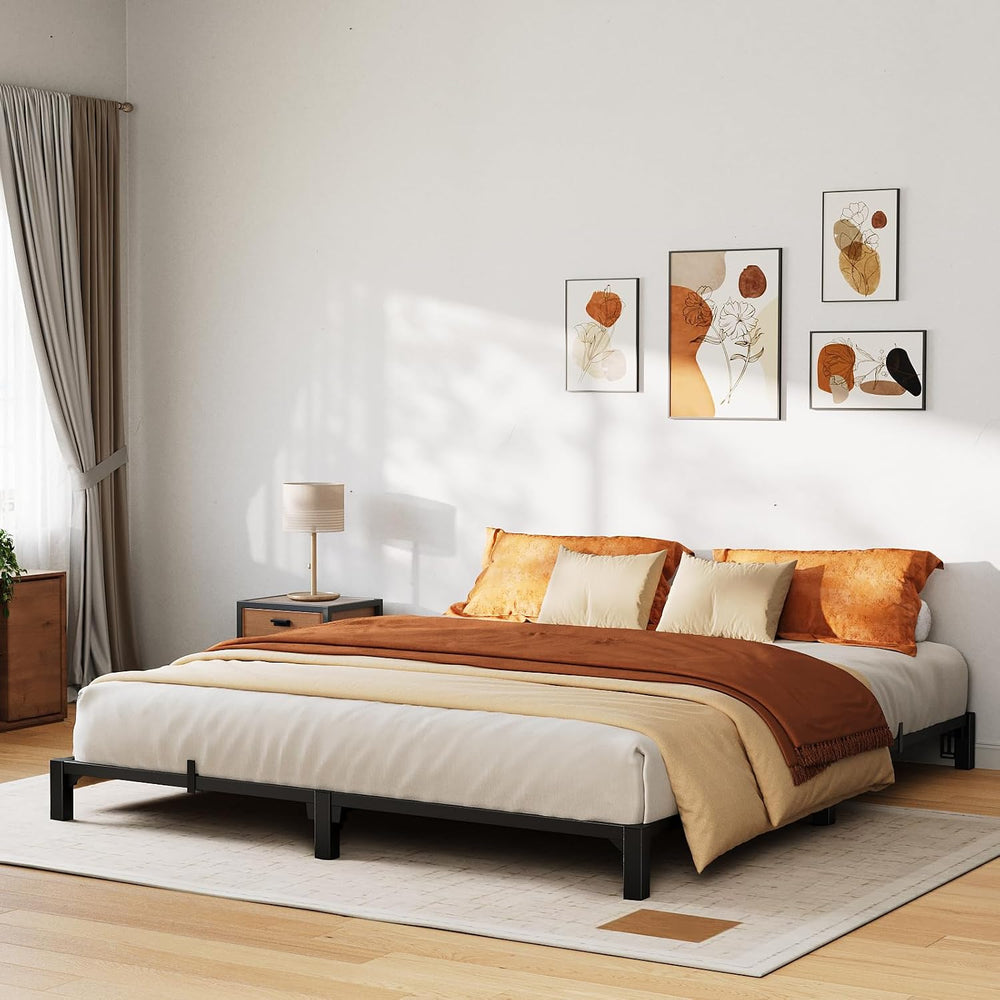GarveeHome 6 Inch Full Bed Frame, Heavy Duty Metal Platform Bed Frame with Ir...