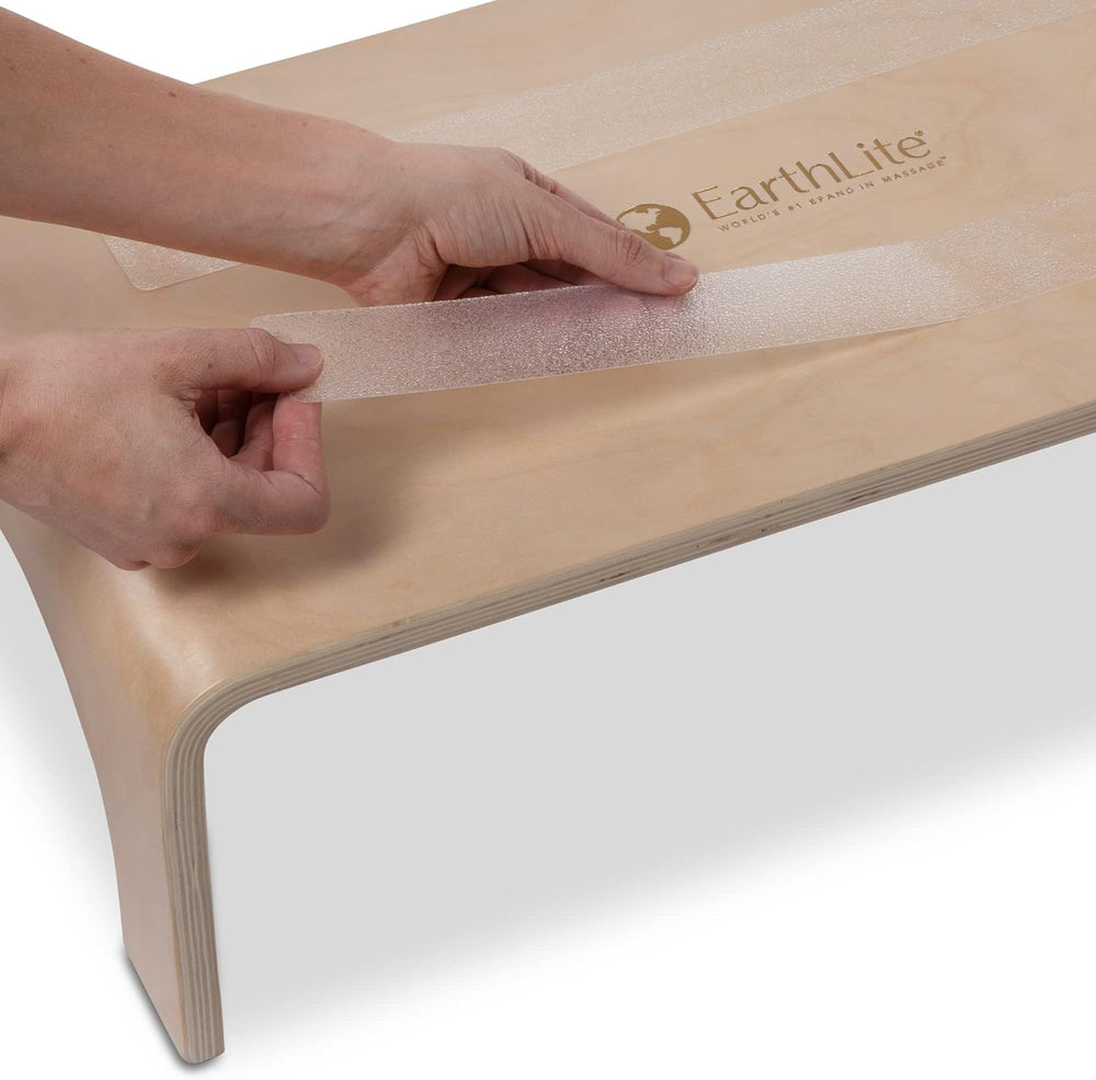 EARTHLITE Wooden Step Stool - Beautiful Finish, Large Surface, Strong & S...
