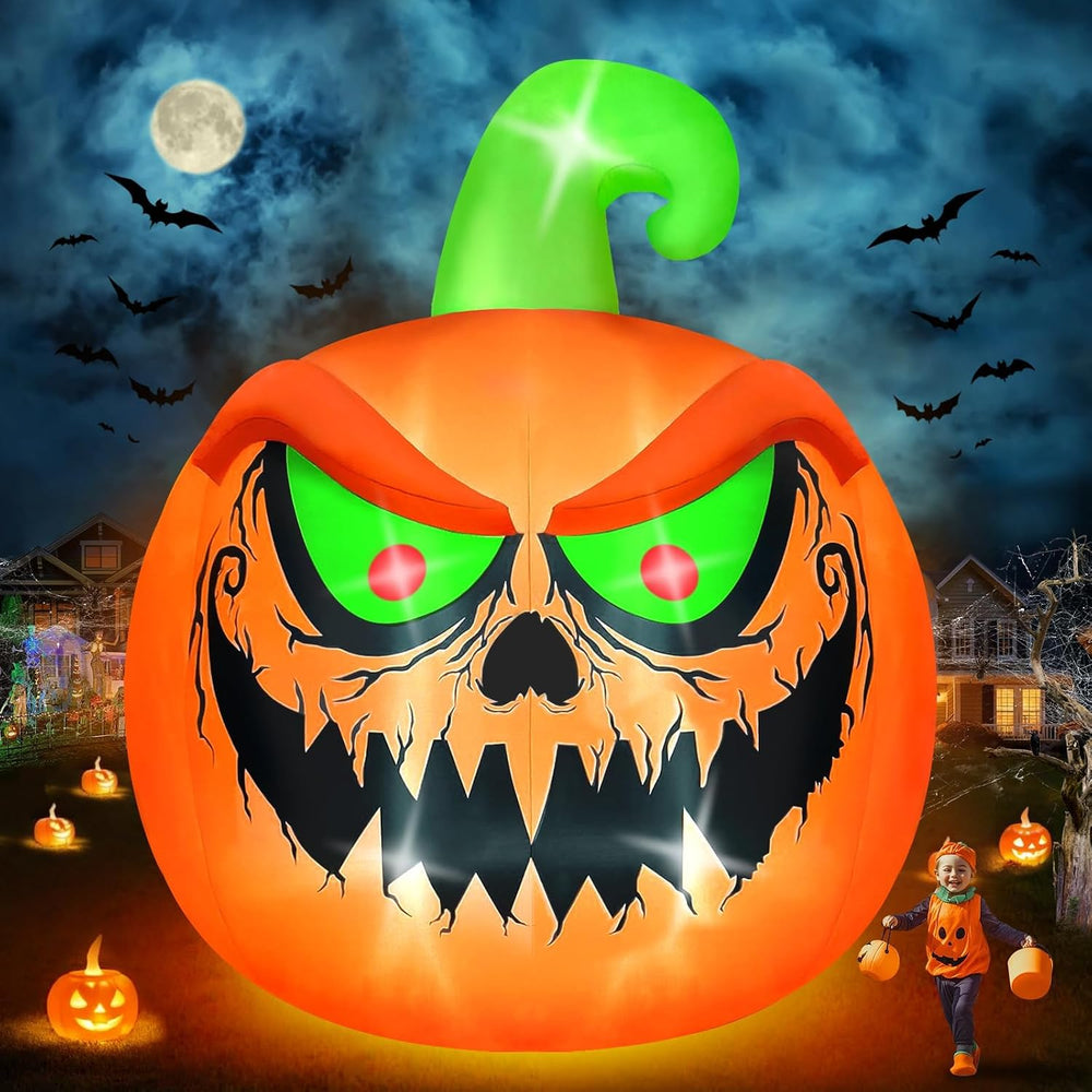 Kalolary 15 FT Giant Halloween Inflatable Pumpkin Outdoor Decorations Blow Up...